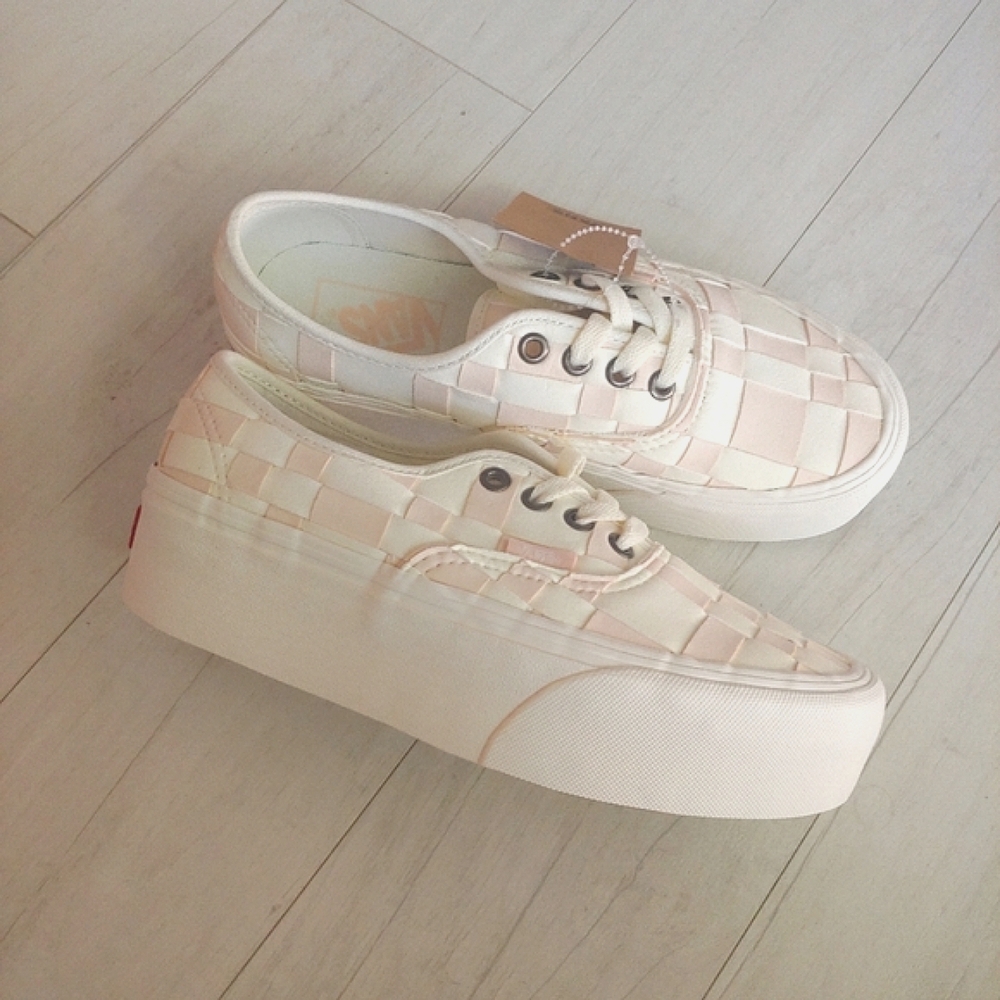 VANS NEW Stackform Woven Check Lace Up Shoes